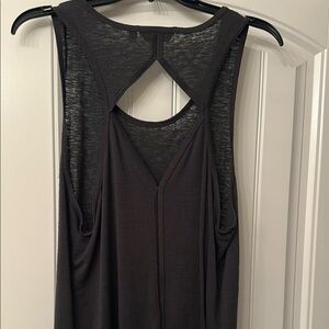 Athleta Black Ease Open Back Sleeveless Top